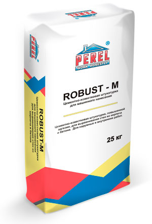 0514 ROBUST-M Штукатурка цементно-известковая Perel 25 кг в Ногинске по низкой цене