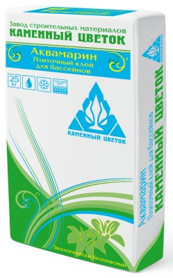 Клей плиточный для бассейнов АКВАМАРИН Каменный цветок 25 кг в Ногинске по низкой цене